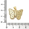 Brass Cubic Zirconia Pendants KK-K349-17-4