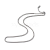 Non-Tarnish 304 Stainless Steel Box Chain Necklace for Men Women NJEW-K245-020B-1