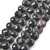 Natural Black Tourmaline Beads Strands G-C179-A23-03-2