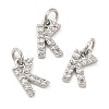 Brass Micro Pave Grade AAA Cubic Zirconia Charms ZIRC-P067-11P-K-NR-1