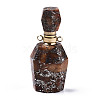 Assembled Synthetic Pyrite and Imperial Jasper Openable Perfume Bottle Pendants G-R481-15F-1