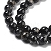 Natural Black Tourmaline Beads Strands X-G-Q031-A01-6mm-4