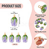 10Pcs Transparent Acrylic Pendants SACR-TA0001-66C-4