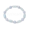 Natural Chalcedony Round Beaded Stretch Bracelets for Women BJEW-JB11137-04-1