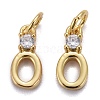 Brass Micro Pave Clear Cubic Zirconia Pendants ZIRC-Z011-35O-1