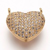 Brass Micro Pave Cubic Zirconia Pendants KK-P156-12G-NR-1