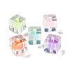 UV Plating Iridescent Transparent Acrylic Beads OACR-H112-09A-1