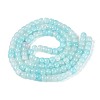 Baking Paint Crackle Glass Beads Strands DGLA-N019-02A-07-2