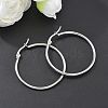 Tarnish Resistant 304 Stainless Steel Hoop Earrings X-EJEW-F105-08P-2