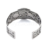 Constellation Alloy Open Cuff Bangles for Women Men BJEW-C064-01AS-07-3