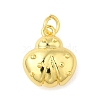 Beetle Rack Plating Brass Pendants Charms KK-S396-56G-1