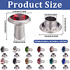 120 Sets 12 Colors Brass Rhinestone Rivets FIND-CY0001-60-2