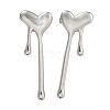 304 Stainless Steel Heart Stud Earrings for Women EJEW-U022-02P-1