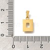 Ion Plating(IP) 304 Stainless Steel Micro Pave Cubic Zirconia Pendants STAS-H228-04G-01-3