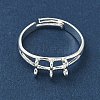Adjustable Brass Finger Ring Trays for Hanging Pendant KK-K414-03C-S-2
