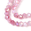 Ombre Effect Dyed Glass Beads Strands GLAA-T025-4mm-09B-3