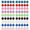 90Pcs 9 Colors Alloy Enamel Pendants ENAM-SZ0001-55-1