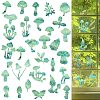 4PCS 2 Styles PVC Stickers Dazzling Color Window Stickers 3D Laser Mushroom Electrostatic Glass Window Stickers JX827A-1