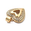 Rack Plating Brass with Cubic Zirconia Pendants KK-Q017-06C-G-2