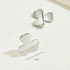 Fashionable Stainless Steel Clover Stud Earrings OT0775-5