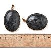 Electroplate Natural Labradorite Pendants KK-F882-06G-01-3