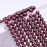 Natural Garnet Beads Strands, Faceted, Round, 2mm, Hole: 0.5mm, about  170pcs/strand, 15.7 inch