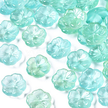 Transparent Spray Painted Glass Beads GLAA-Q089-003-E001-1