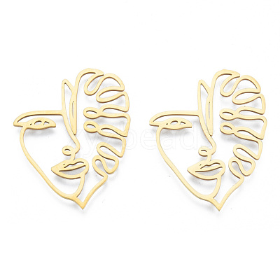 201 Stainless Steel Filigree Joiners Links STAS-N090-LA942-2-1