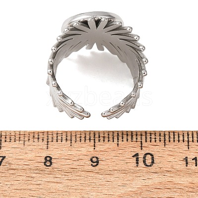 V-Shaped 304 Stainless Steel Cuff Ring Components SA-CBAC0DF-01C-P-1