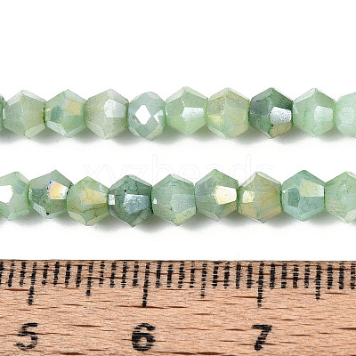 Ombre Effect Dyed Glass Beads Strands GLAA-T025-4mm-09E-1