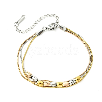 304 Stainless Steel Multi-strand Bracelets BJEW-G733-02M-1