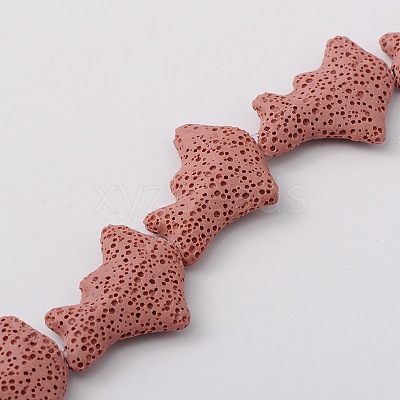 Dolphin Dyed Synthetic Lava Rock Beads Strands G-N0097-12-1