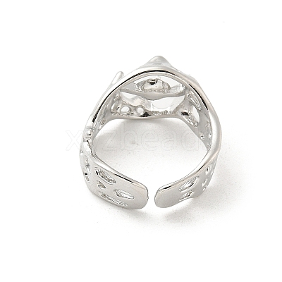 Brass Open Cuff Ring Settings KK-G518-08P-01-1