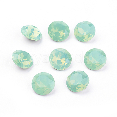 Pointed Back & Back Plated K9 Glass Rhinestone Cabochons RGLA-J012-10mm-390-1