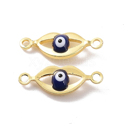 Brass Enamel Connector Charms KK-J302-10G-1