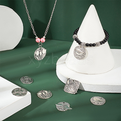 36Pcs 6 Style Zinc Alloy Pendants FIND-PH0007-57-1