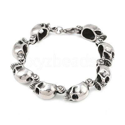 Halloween 304 Stainless Steel Link Chain Bracelets BJEW-D379-20B-AS-1