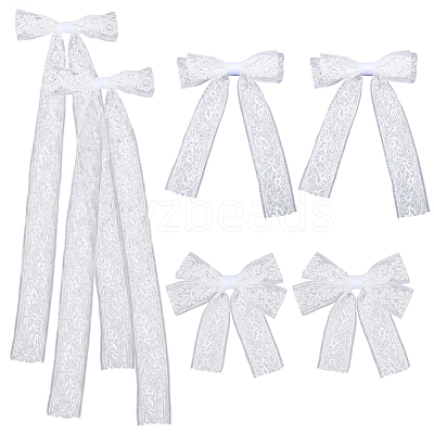 1Box Polyester Alloy Bowknot Hair Clips PHAR-CN0001-03-1