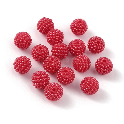 Opaque Resin Beads LS-RESI-WH0021-51A-1