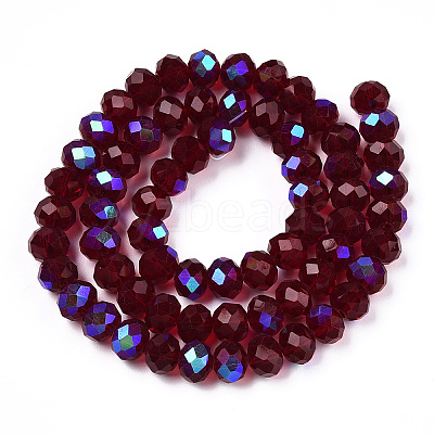 Electroplate Glass Beads Strands LS-EGLA-A034-T10mm-L21-1