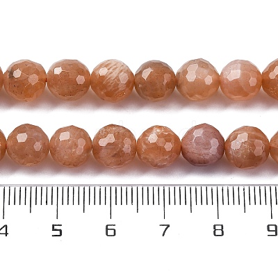 Natural Peach Moonstone Beads Strands G-J403-04A-8mm-1