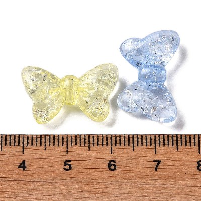Crackle Transparent Acrylic Beads OACR-G033-05B-1