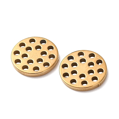 Hollow 304 Stainless Steel Charms STAS-G385-05G-02-1
