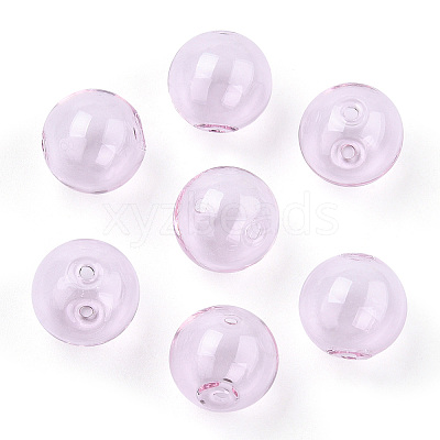 Transparent Blow High Borosilicate Glass Globe Beads GLAA-T003-09A-1