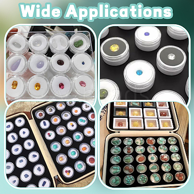 144Pcs Round Transparent Plastic Loose Diamond Packing Small Boxes Sets CON-WH0095-198A-1