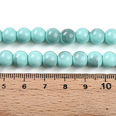 Baking Paint Glass Beads Strands DGLA-N013-8mm-04-1