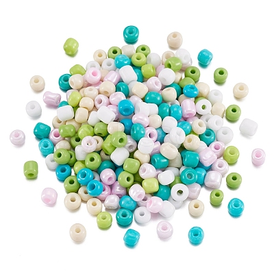 Opaque Glass Round Seed Beads GLAA-TAC0025-07B-03-1-1