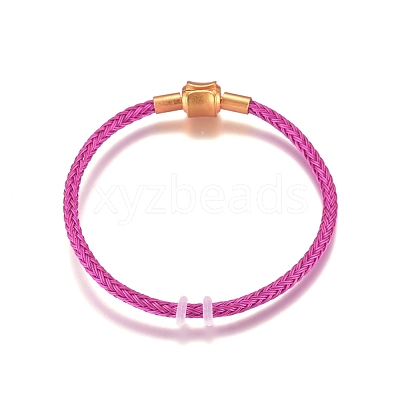 Braided Stainless Steel Wire European Style Bracelets Making AJEW-D047-02A-G-1