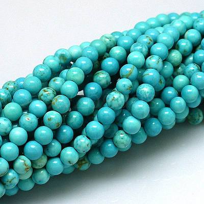 Natural Magnesite Beads Strands TURQ-G103-4mm-01-1