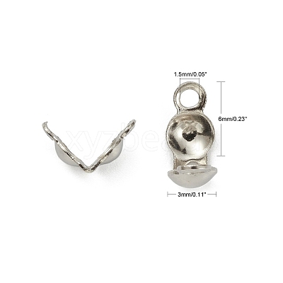 Tarnish Resistant 304 Stainless Steel Bead Tips X-STAS-G127-06P-1